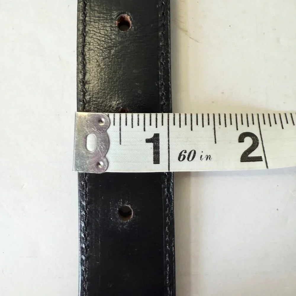 Rod Patrick Mens Western Belt Black Genuine Caiman Leather Size 40